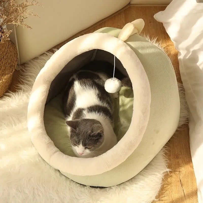 PetsSet®️ Sweet Cat and dog's Bed Warm Pet Basket Cozy, Pet's Lounger Cushion Pet House