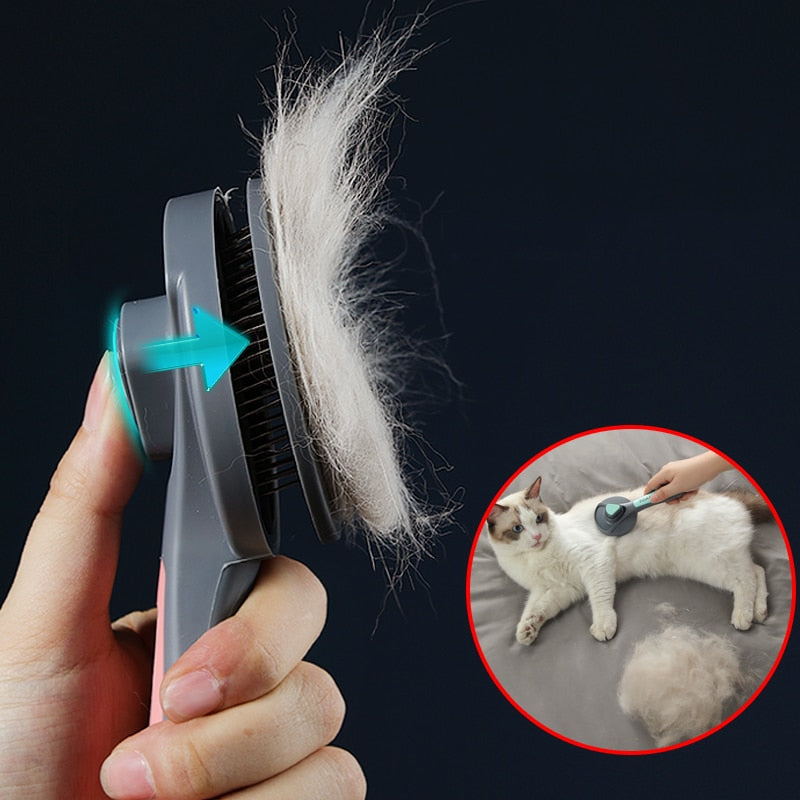 PetsSet®️ Cat Comb Dog Hair Remover Brush Pet, Comb Removes Tangled Self Cleaning - Pets Set