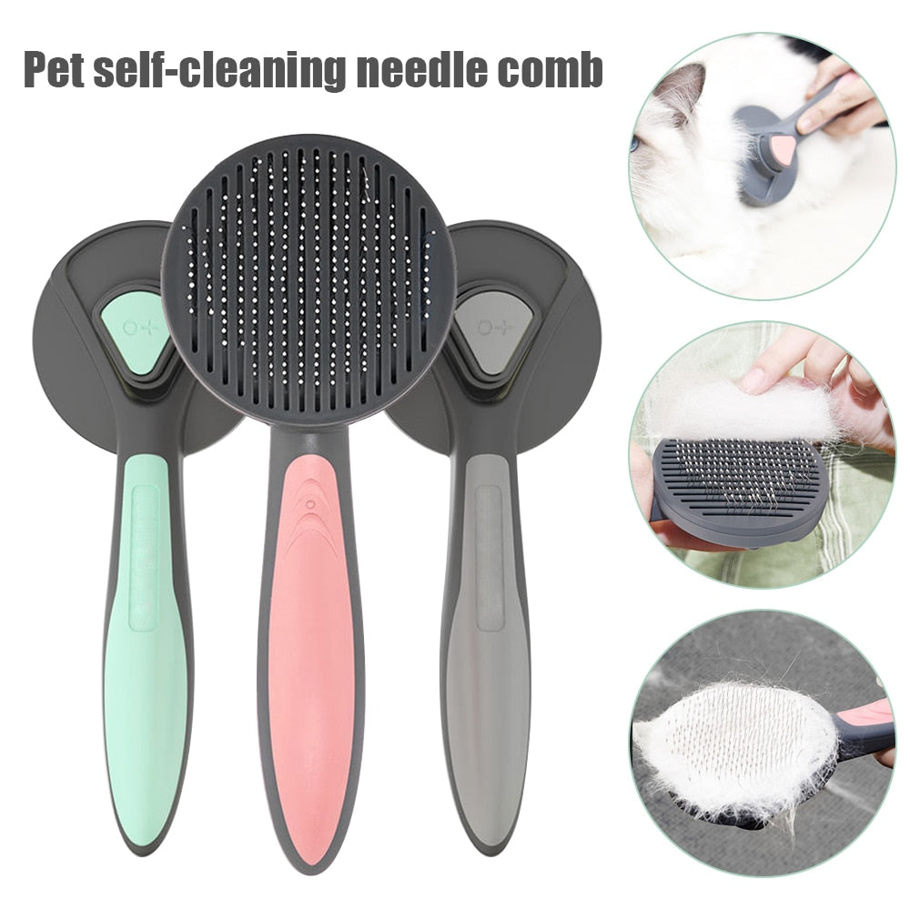 PetsSet®️ Cat Comb Dog Hair Remover Brush Pet, Comb Removes Tangled Self Cleaning - Pets Set